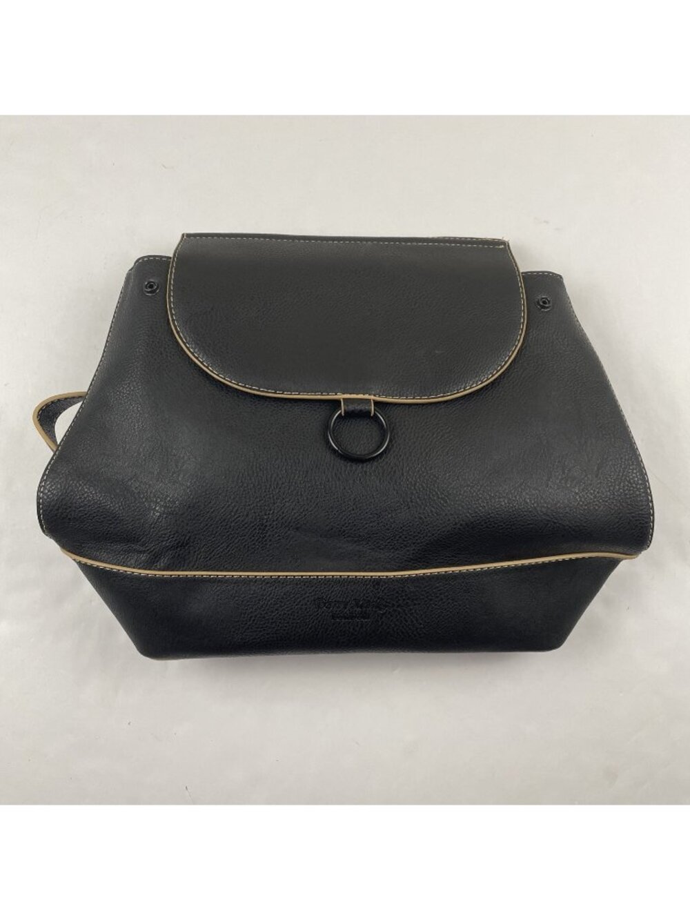 Darcy Marks London Backpack Purse Pebbled Vegan Leather Classic Black